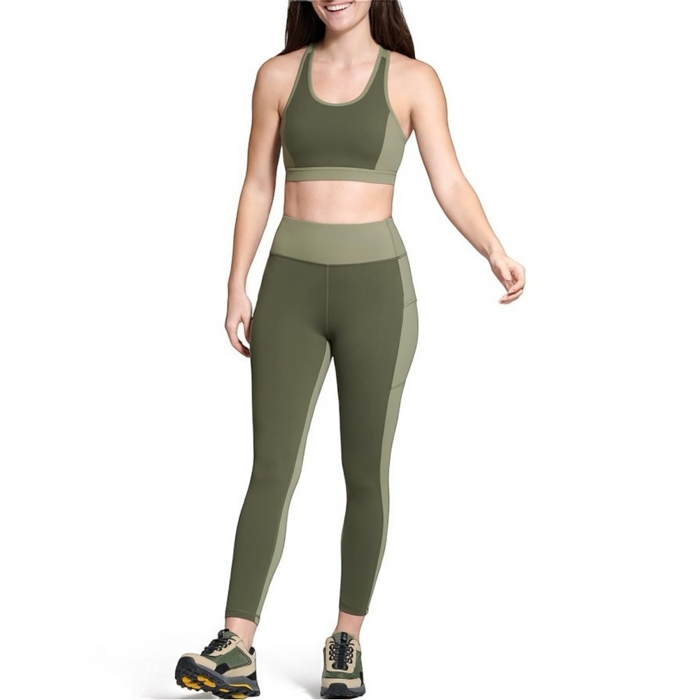 NWT BASS OUTDOOR Women's Catamount Leggings with Pockets Green - Size XL